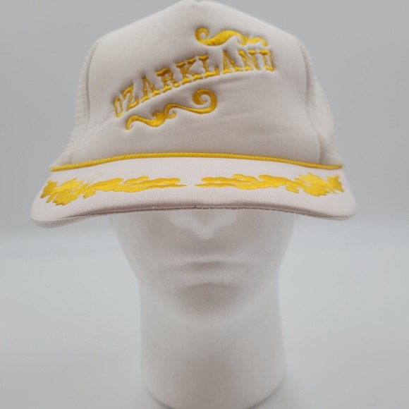 Vintage Ozarkland Snapback Trucker Hat Cap Mesh Rope Scrambled Eggs Polyester - Picture 8 of 13